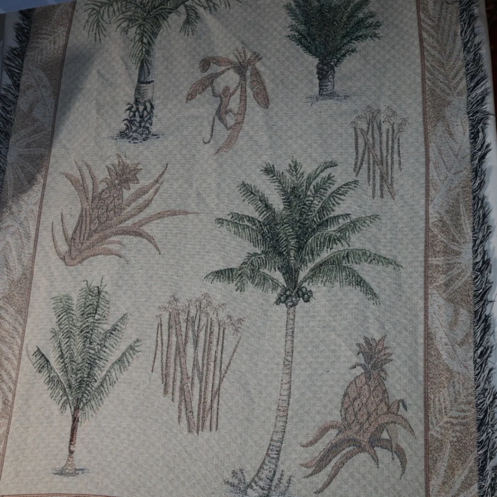 Palm Trees and Pineapples Tapestry‎ Throw